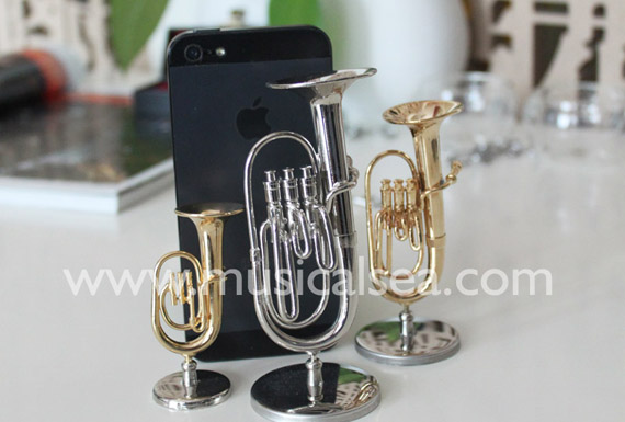 Miniature Golden Tuba Musical Instrument